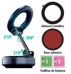 Soporte para el móvil en el coche con ventosa | Magnético 360º