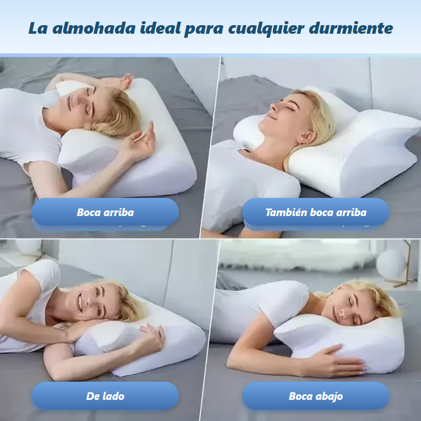 Almohada cervical ideal para dormir boca arriba, de lado o boca abajo