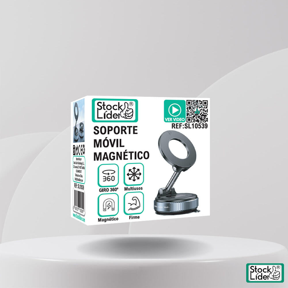 Soporte para el móvil en el coche con ventosa | Magnético 360º