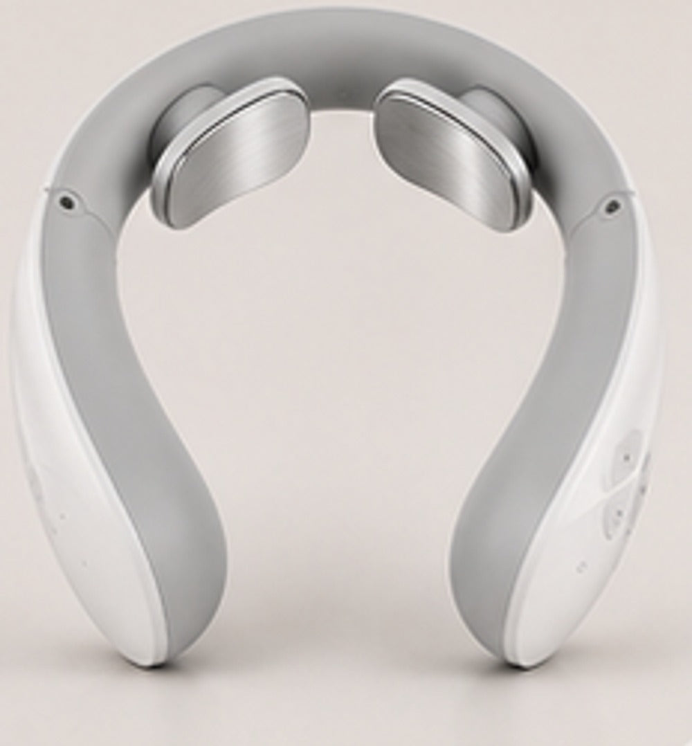 Masajeador cervical AORLIS visto de frente, forma ergonómica de collar